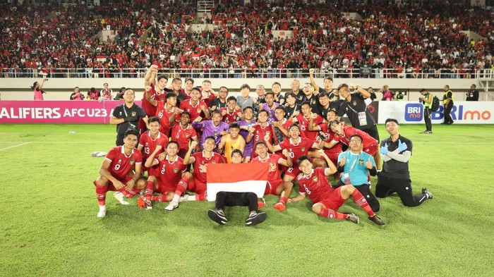Timnas Indonesia U-23 lolos ke Piala Asia U-23 2024 di Qatar.