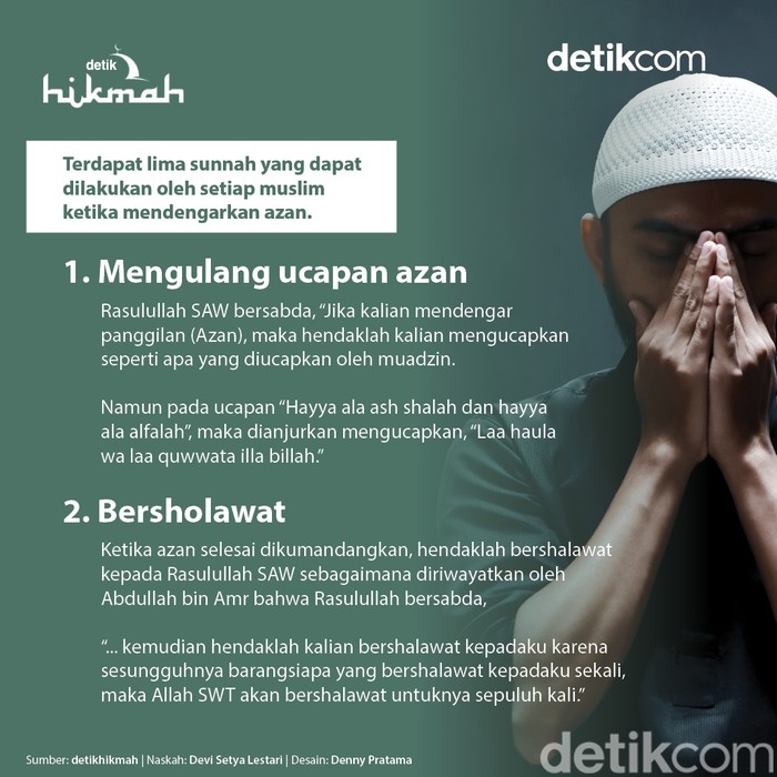 5 Sunnah Ketika Azan