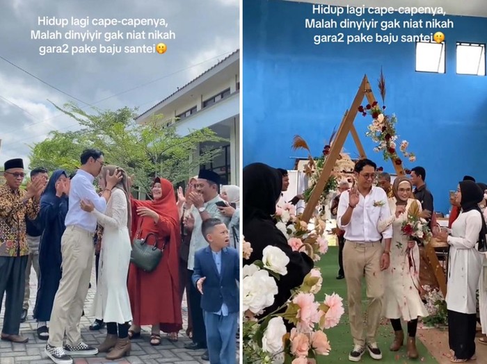 Acara pernikahan ini mendadak viral di TikTok, busana pengantin disorot.