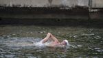 Aksi Pria 53 Tahun Berenang 500 Km Susuri Sungai Hudson New York