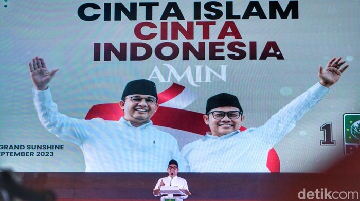 Cak Imin saat memberikan sambutan di depan para habib di Hotel Sunshine, Soreang, Kabupaten Bandung. (Foto: Yuga Hassani/ detikJabar)