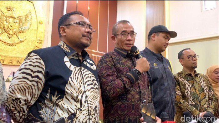 KPU, Kemenpora, Kemenag dan PPATK teken MoU terkait penyelenggaraan Pemilu 2024 (Yogi/detikcom)