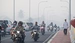 Potret Kabut Asap yang Kian Parah Menyelimuti Kota Palembang