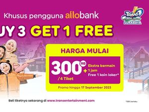 Buy 3 Get 1 Free, Cuma Rp 75 Ribu Bisa Main Salju di Trans Snow World Surabaya