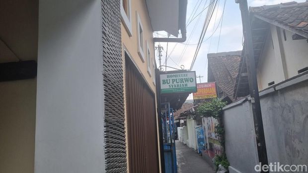 Salah satu penginapan di Gg Sosrowijayan Yogyakarta, Homestay Bu Purwo