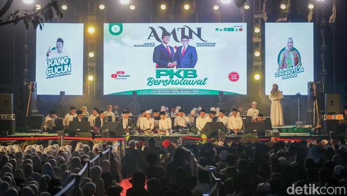 ‘Sholawatan Gus Imin’ di Kabupaten Bandung, Jawa Barat. (Firda/detikcom)