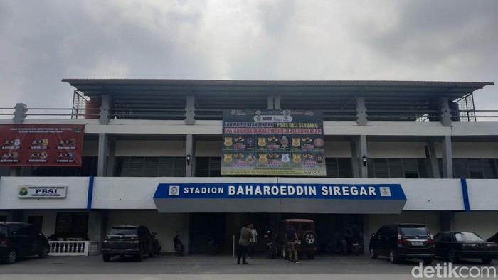 Stadion Baharoeddin Siregar di Deli Serdang. (Nizar Aldi/detikSumut)