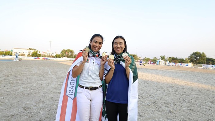 Natasha dan Karen Sukses besar di Kejurnas Berkuda 2023 .