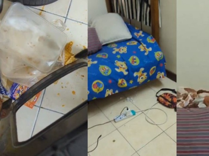 Curhat penghuni kamar yang jorok, viral di media sosial.