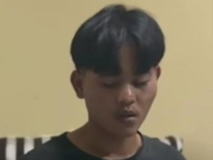 Dede Nurkholik, pelaku pembunuhan di Lubuklinggau setelah ditangkap.