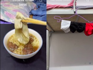 Nyesek! Dikira Makan Mie Pakai Odeng, Ternyata Kaos Kaki