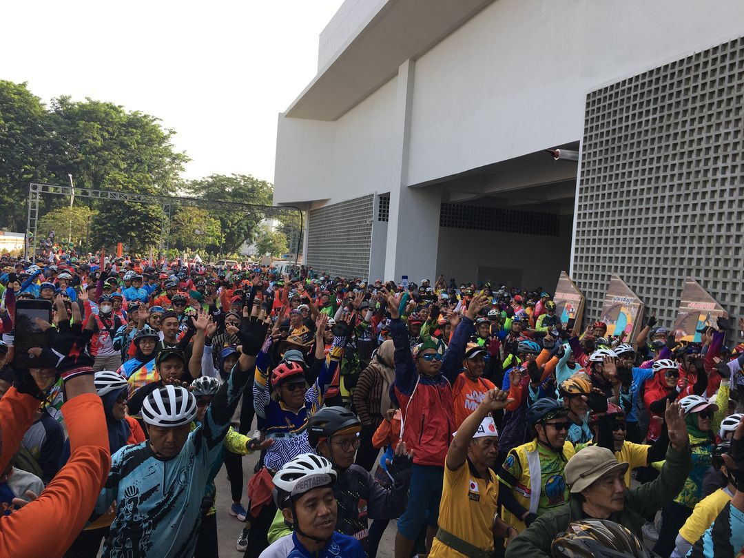 Komunitas sepeda di acara Festival LIKE yang digelar KLHK di GBK, Jakarta.