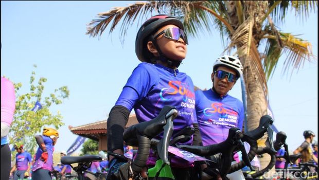 Para peserta ajang balap Sukun Tour de Muria 2023, Sabtu (16/9/2023).