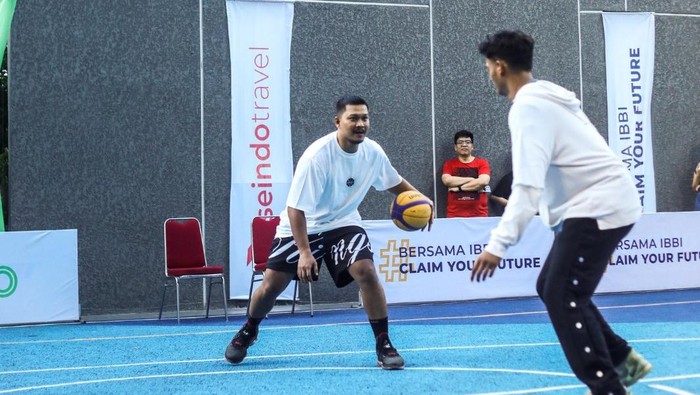 Permainan olahraga streetball juga diminati warga Medan