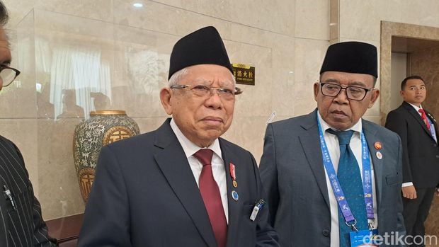 Wakil Presiden Ma'ruf Amin bertemu dengan Gubernur Guangxi, Lan Tianli.
