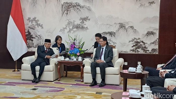 Wakil Presiden Maruf Amin bertemu dengan Gubernur Guangxi, Lan Tianli.
