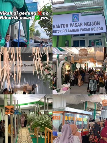 Acara pernikahan yang diadakan di Pasar mendadak viral di TikTok.