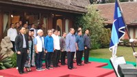 Waketum Gerindra Budi Djiwandono mengatakan pembicaraan antara SBY dan Prabowo dan para petinggi partai di Koalisi Indonesia Maju sangat intens. Pertemuan itu digambarkan penuh canda tapi serius. (Foto: Dwi Rahmawati/detikcom).