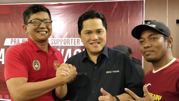 Ketum PSSI Erick Thohir bertemu dengan para pimpinan suporter sepakbola Indonesia.