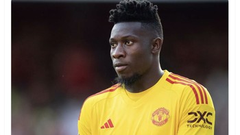 Andre Onana menghadapi 10 tembakan dan kebobolan 7 gol. Foto: Twitter