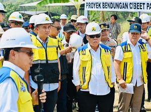 Pj Gubernur Jabar Temani Menteri PUPR Tinjau Proyek Bendungan di Bogor
