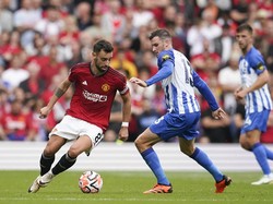 Pertandingan Liga Inggris antara MU vs Brighton berlangsung di Old Trafford, Sabtu (16/9/2023) malam WIB. 