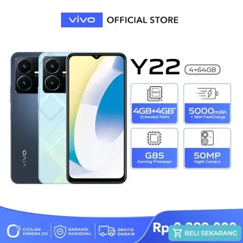Vivo Y22 promosi dari Lazada