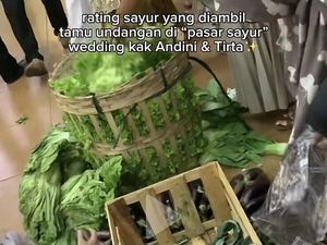 Pernikahan Viral Souvenirnya Sayur-Mayur Segar, Bikin Emak-emak Full Senyum