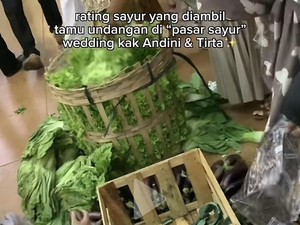 Pernikahan Viral Souvenirnya Sayur-Mayur Segar, Bikin Emak-emak Full Senyum