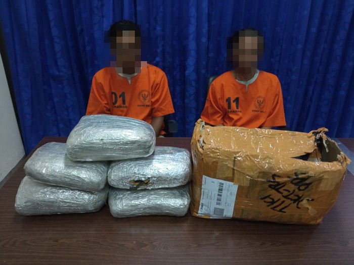 AI dan MF, pengedar jaringan narkoba Medan-Padang-Bali ditahan BNNP Bali. (Dok. BNNP Bali)