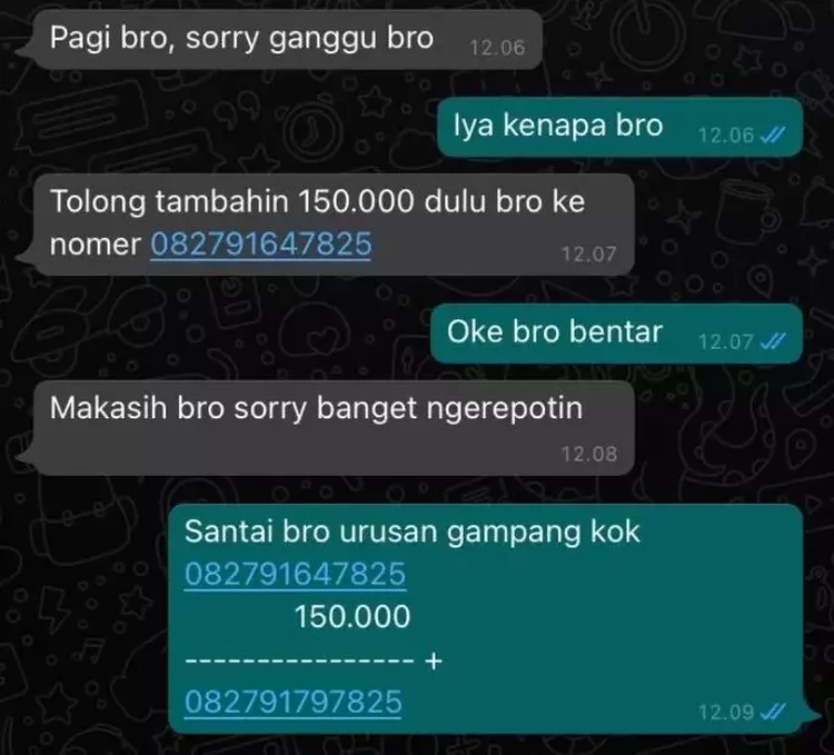 10 Chat Teman Minjem Duit Ngelesnya Bisa Banget