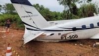 Situs berita G1 mengatakan pesawat jatuh itu bernomor seri EMB-110 berkapasitas 18 penumpang. Pesawat Turboprop bermesin ganda itu diproduksi oleh perusahaan Brasil Embraer. 