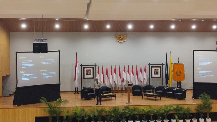 Ganjar di FISIP UI (Wilda/detikcom)