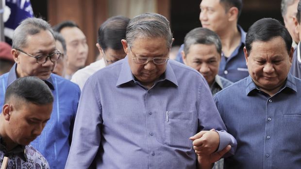 Ketua Majelis Tinggi Partai Demokrat Susilo Bambang Yudhoyono (SBY) dan Prabowo menggelar pertemuan tertutup. (Instagram @prabowo)