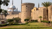 Masjid Muhammad Ali merupakan bagian dari Benteng Salah al-Din al-Yubbi di Kairo, Mesir.  (Getty Images)