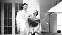 Senyum Kim Hee Hyun dengan Lim Jeong Hee saat pemotretan pre-wedding. Keduanya sudah menjalin hubungan asmara selama setahun. (Foto: dok. P&B Entertainment)