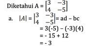 Rumus Determinan Matriks: Jenis, Sifat, Contoh Soal, Dan Cara Menghitungnya