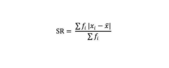 Simpangan rata-rata.