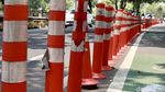 Waduh, Stick Cone Jalur Sepeda di Jalan Palmerah Timur Rusak