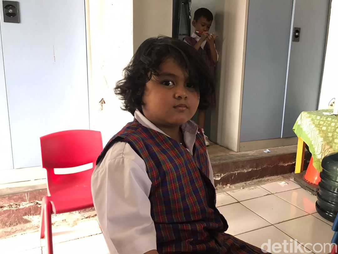 Zonda, murid TK Gudang Peluru, Tebet, Jaksel, 18 September 2023. (Fitrya Anugrah/magang detikcom)