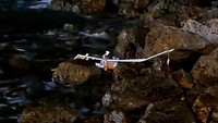 Para saksi mengatakan bahwa drone itu memiliki panjang antara 3 dan 3,5 meter dan memiliki wadah berisi bahan peledak. (Hotel Restaurant Tyulenovo/via REUTERS)  