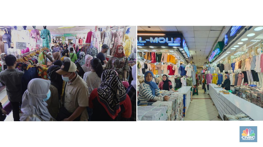 Foto Kombinasi Pasar Tn Abang (CNBC Indonesia)