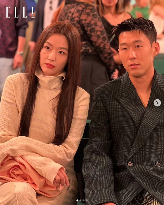 Kini Jun Ji Hyun dan Son Heung Min tak lagi canggung dan memancarkan aura kuat saat duduk berdampingan. Foto: Instagram