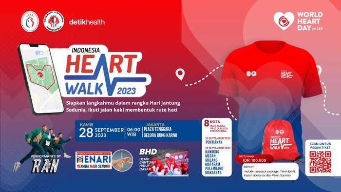Hari Jantung Sedunia 2023, Yuk Ikut Fun Walk Bareng YJI-PERKI di GBK!
