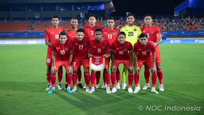 Timnas Indonesia U-24 memulai kiprah di Asian Games 2023 dengan menghadapi Kirgistan pada laga Grup F cabang sepakbola yang digelar di Zheijang Normal University East Stadium, China, Selasa (19/9/2023).