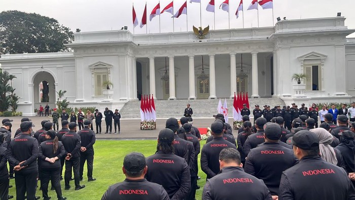 Jokowi lepas kontingen Asian Games (Marlinda/detikcom)