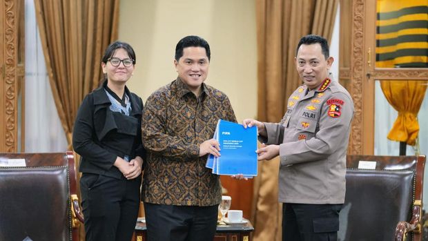 Kapolri Bertemu Ketua PSSI Erick Thohir