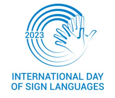 Logo Hari Bahasa Isyarat Internasional 2023