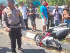 Guru SD di Mamuju Tewas gegara Motor Ditabrak Truk Tangki Solar