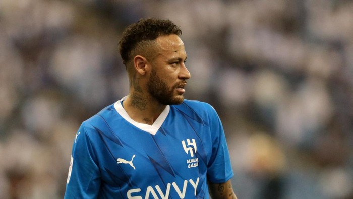 Soccer Football - Asian Champions League - Group D - Al Hilal v Navbahor Namangan - King Fahd International Stadium, Riyadh, Saudi Arabia - September 18, 2023 Al Hilals Neymar reacts REUTERS/Ahmed Yosri